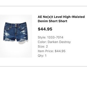 American eagle jean shorts
